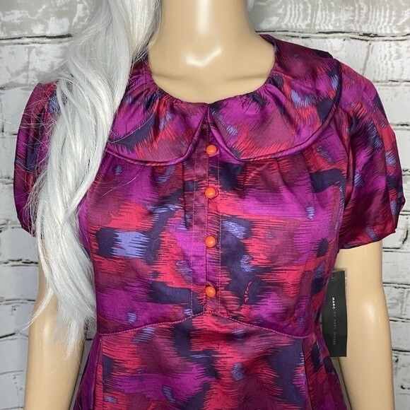NWT Marc by Marc Jacobs Berry Pan Collar Dress Twee Size 6 - Picture 2 of 7